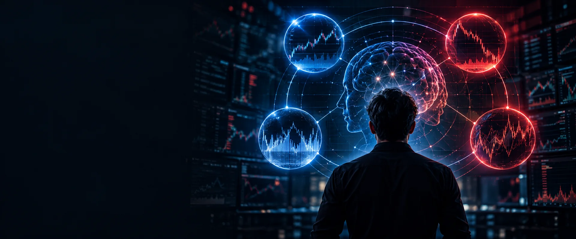 Trader revisando gráficos y noticias que respaldan su idea previa